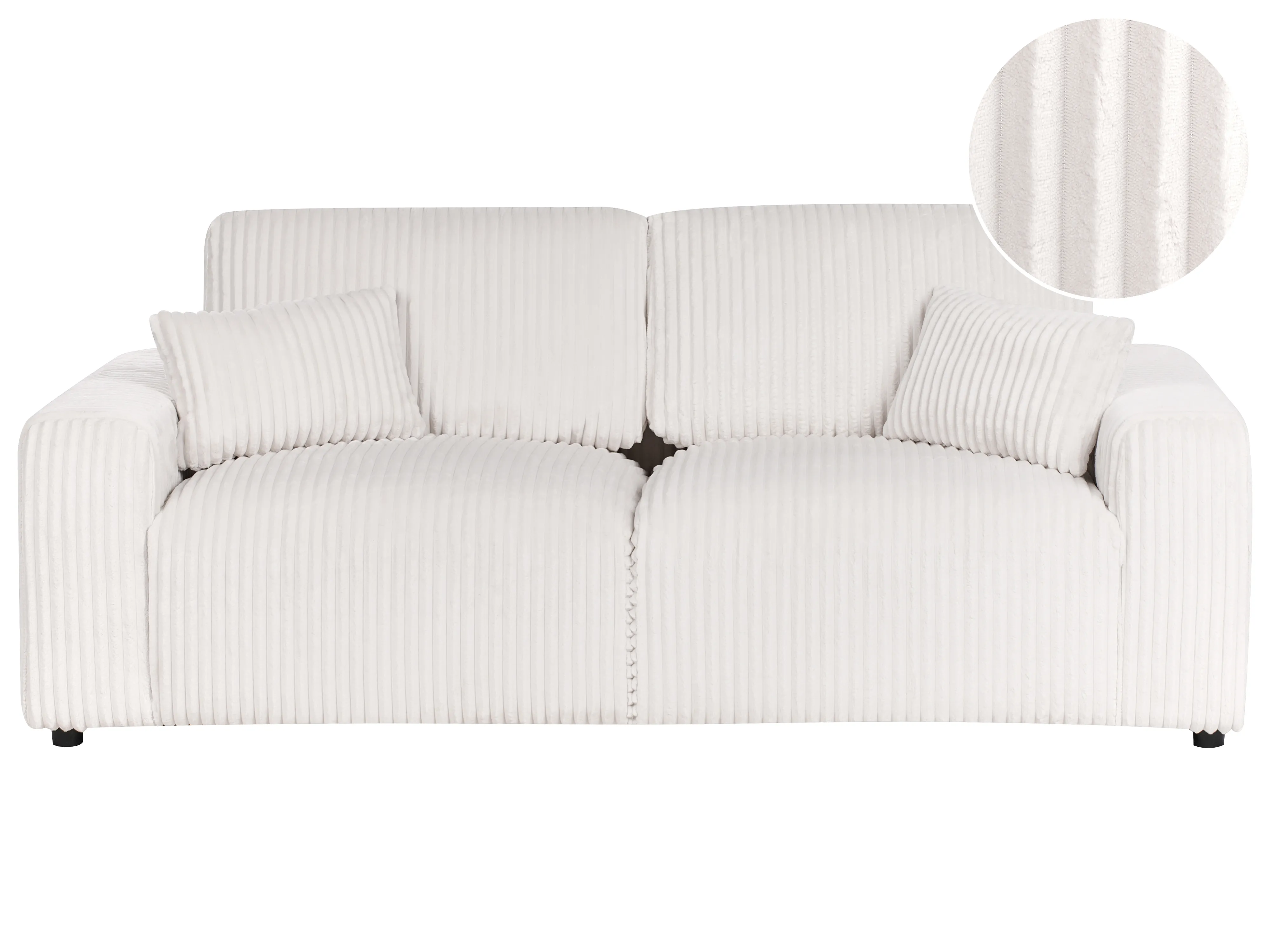 3-zits SANDORA Corduroy Gebroken wit