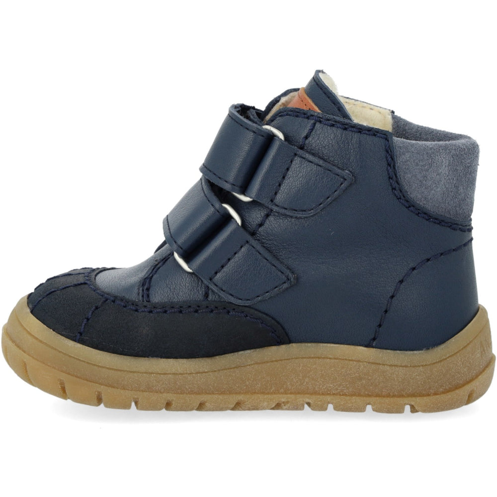 Køb Angulus Navy/Tan/Blue Fog Begynder TEX-støvle Med Kontraststikninger