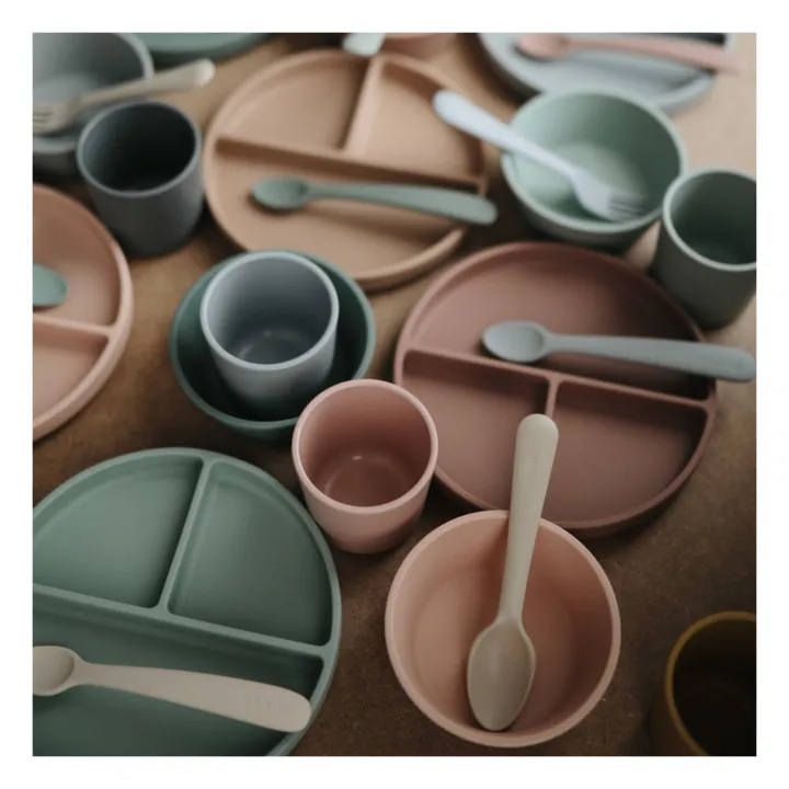 Mushie Assiette en silicone | Beige