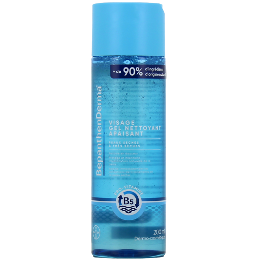 Bepanthenderma gel nettoyant visage apaisant - Peau sèche