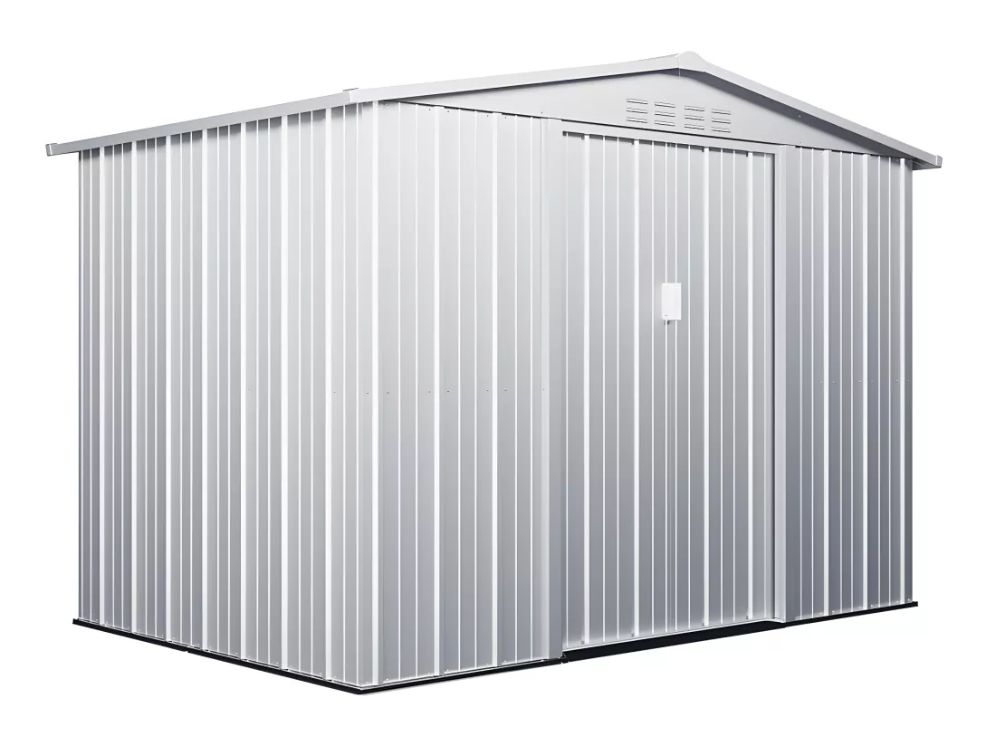 Abri de jardin métal en acier galvanisé gris 4,91 m² LINUS