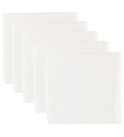 Oopsy Spucktücher - 5er-Pack - 70x70 - Weiß