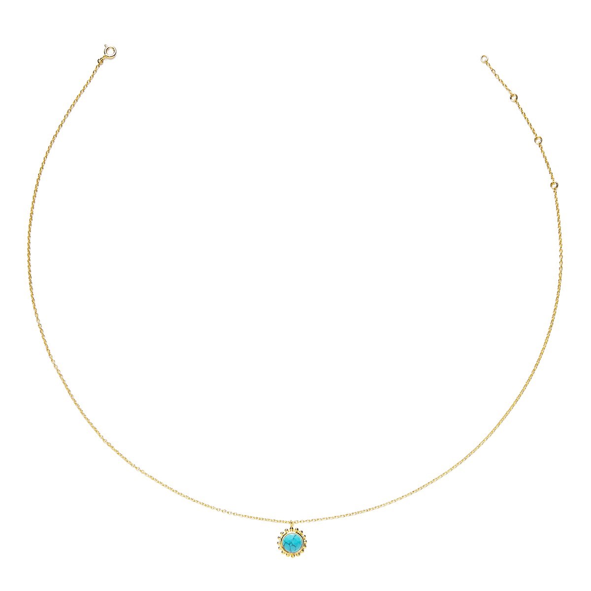 Collier soleil et pierre