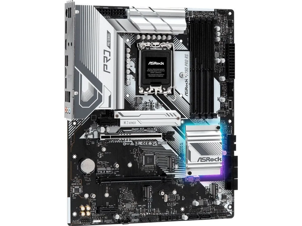 ASRock Z790 PRO RS - Bundkort - LGA1700 sokkel - Z790 chipset - onboard grafik (CPU påkrævet) - HD Audio (8-kanaler)
