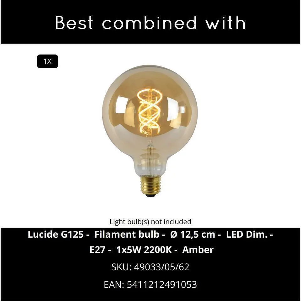 Lucide JOVA Hanglamp - Mat Goud / Messing