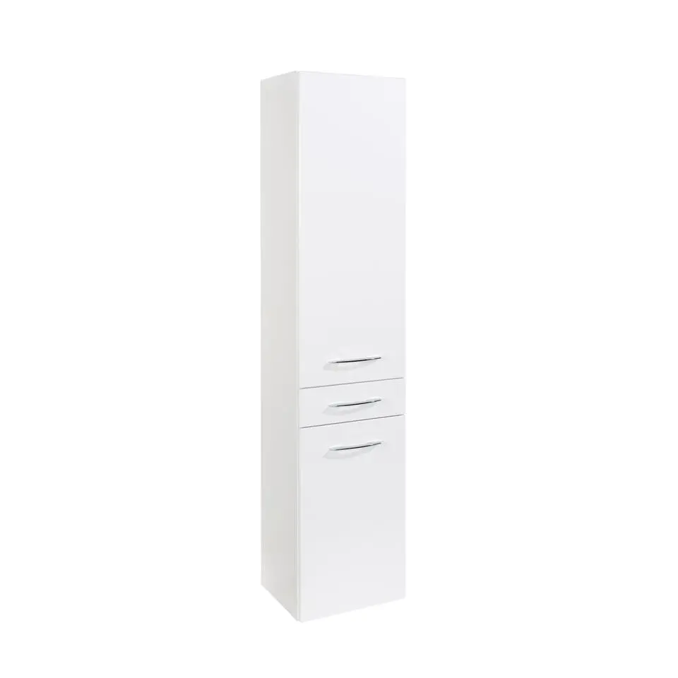 Kolomkast Florent 40cm met 2 deuren & lade - wit