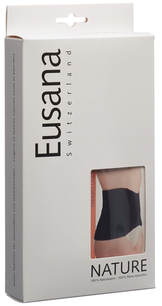 Eusana Nierenwärmer anatomisch Seide/Wolle<br>1 Stück, M, schwarz