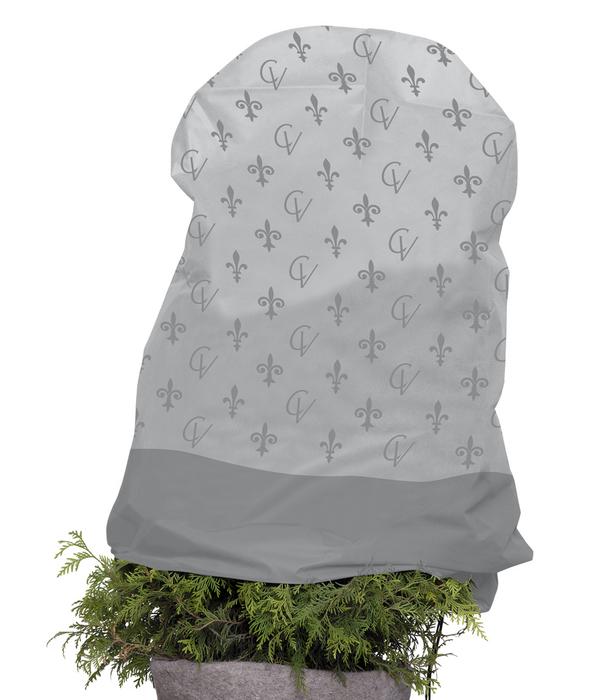 Videx Vlieshaube Lilie, grau, ca. B110/H110 cm
