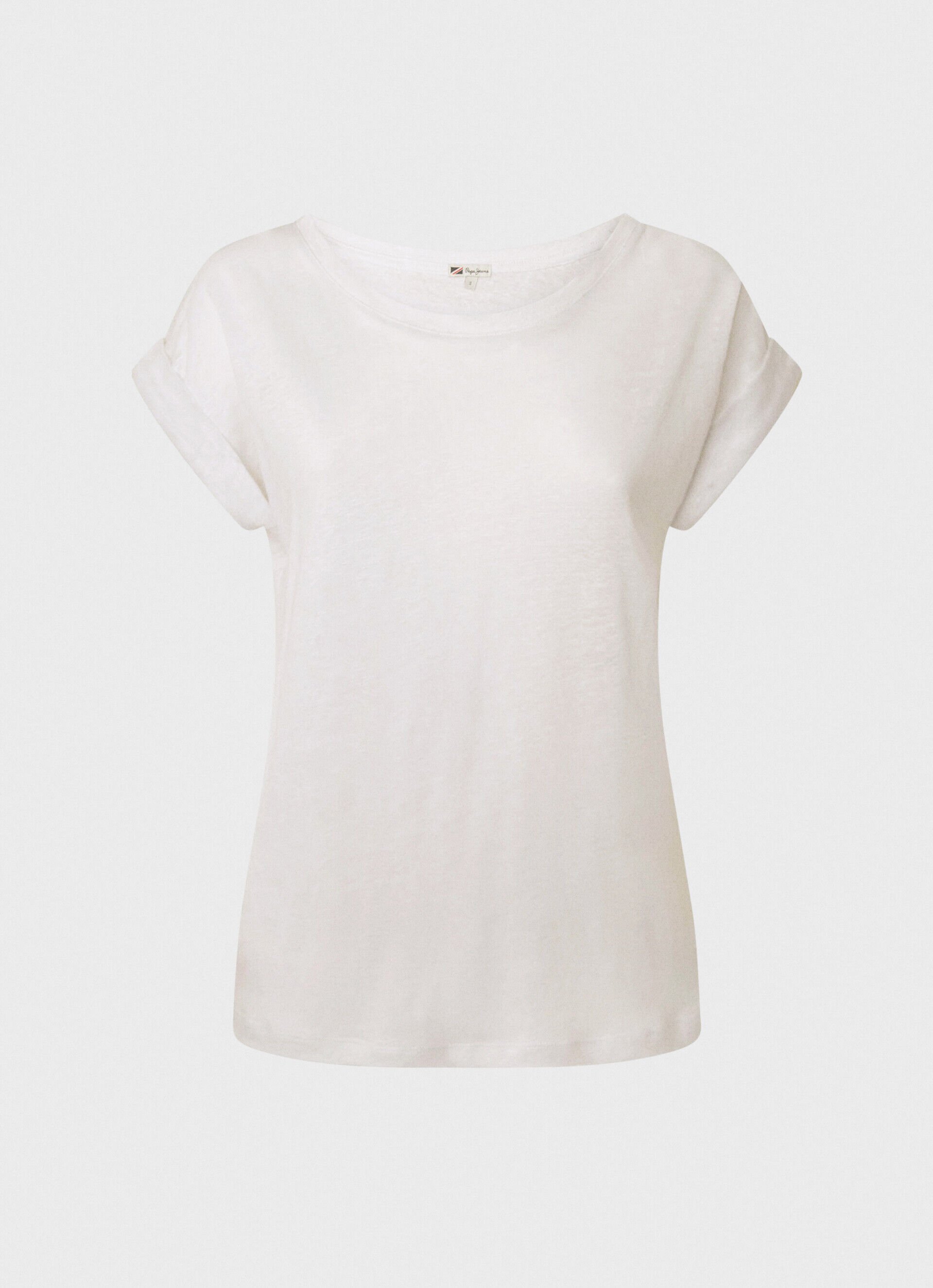 CAMISETA DE LINHO COM MANGAS - branca