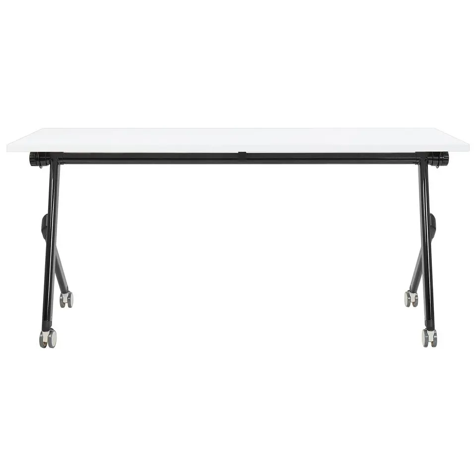 BENDI - Inklapbaar bureau - Wit/Zwart - 160 x 60 cm - Staal