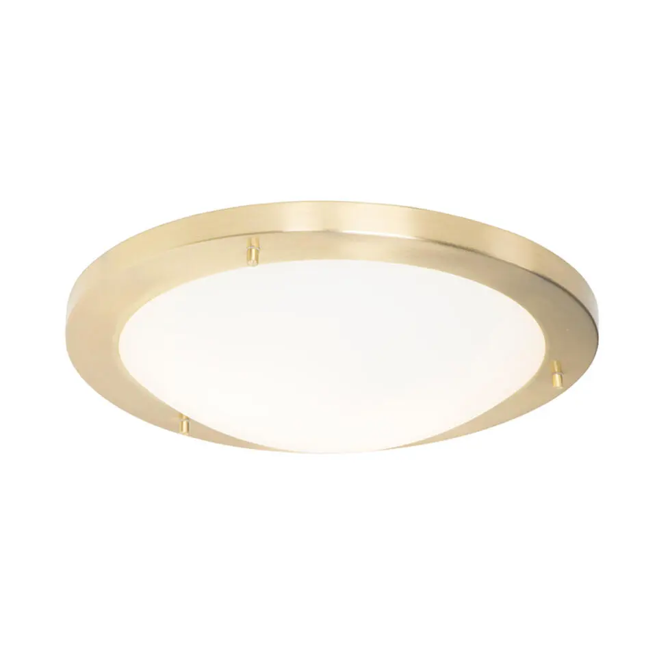 Qazqa plafondlampen buiten yuma goudkleurig e27