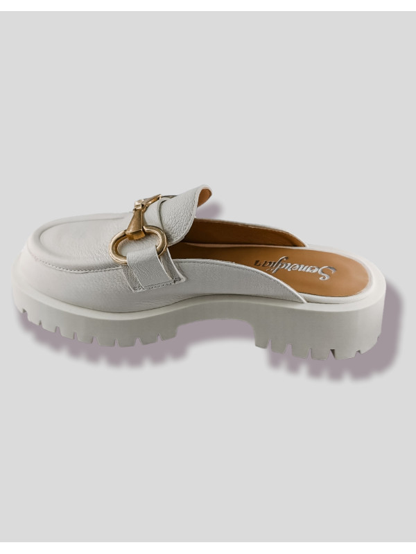 Mocassins Sabot E007E8 Pasman Bianco - Semerdjian