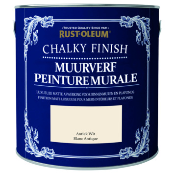 Rust-oleum chalky finish muurverf krijtmat antiek wit 2,5 liter