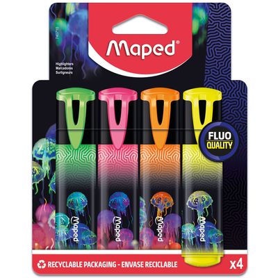 Maped Deepsea Paradise - 4 Surligneurs en blister