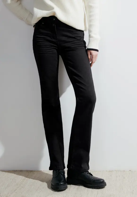 Slim Fit Bootcut Jeans - basic black wash
