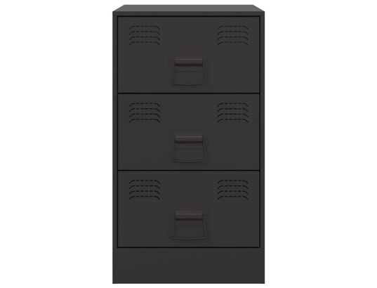 VIDAXL - Table de chevet noir 34,5x39x62 cm acier