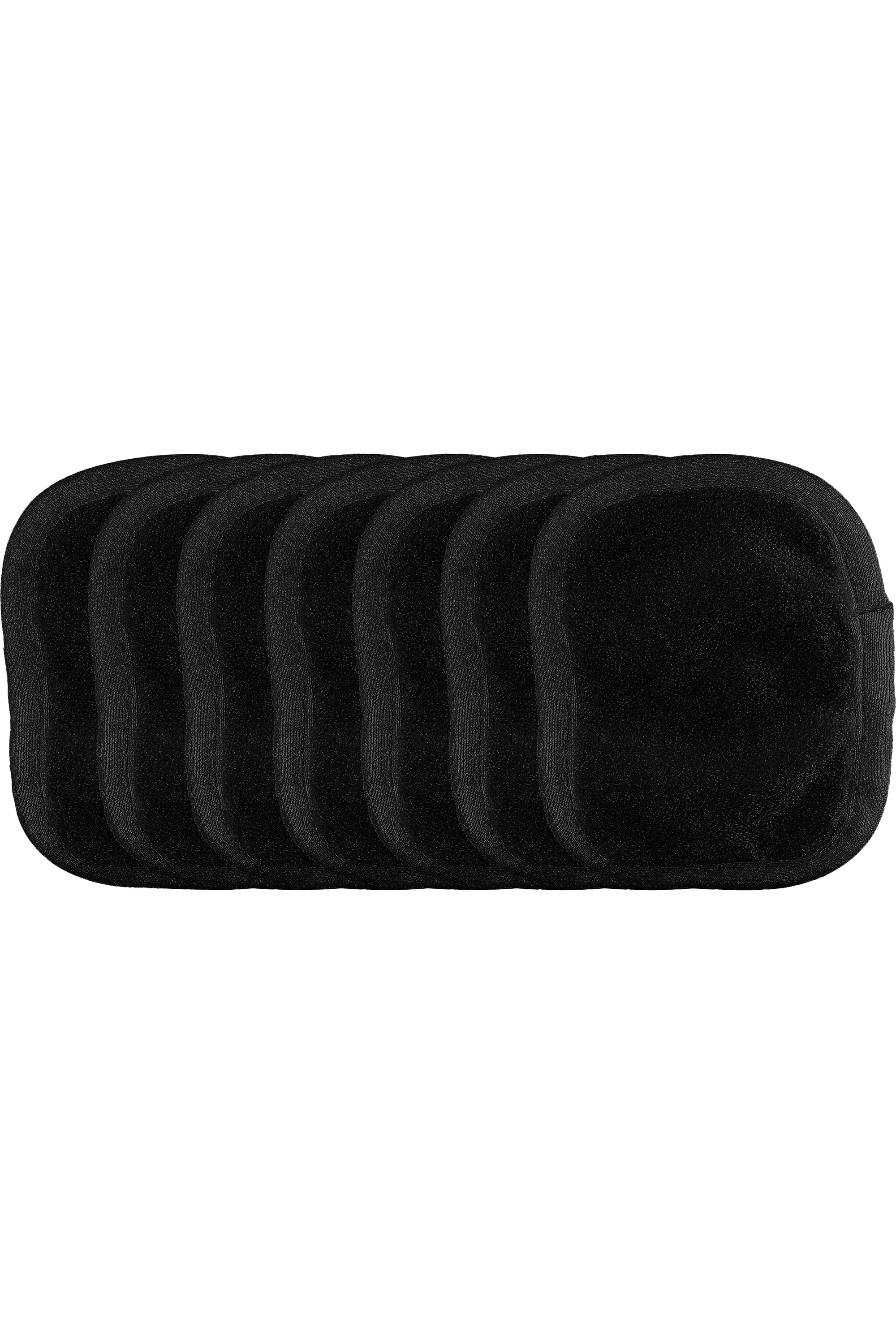 Makeup Eraser Trousse de 7 Serviettes démaquillantes réutilisables noires