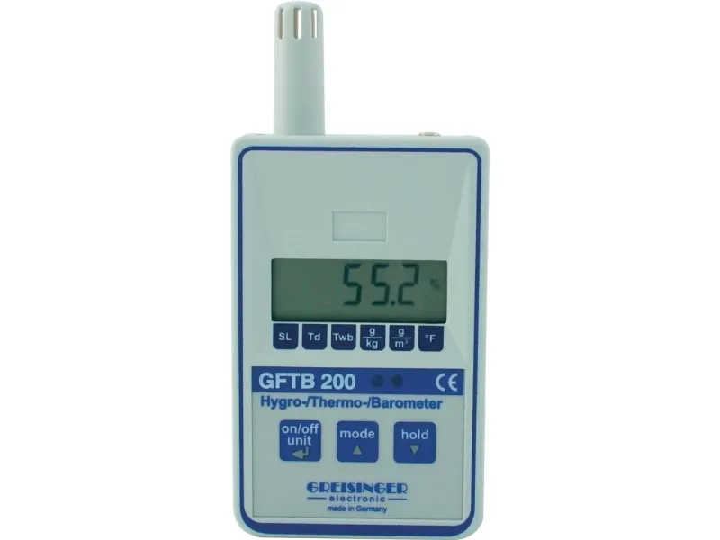 Greisinger GFTB 200 Luftfugtighedsmåler (hygrometer) 0 % rF 100 % rF Dugpunkts/skimmelsvampsvisning