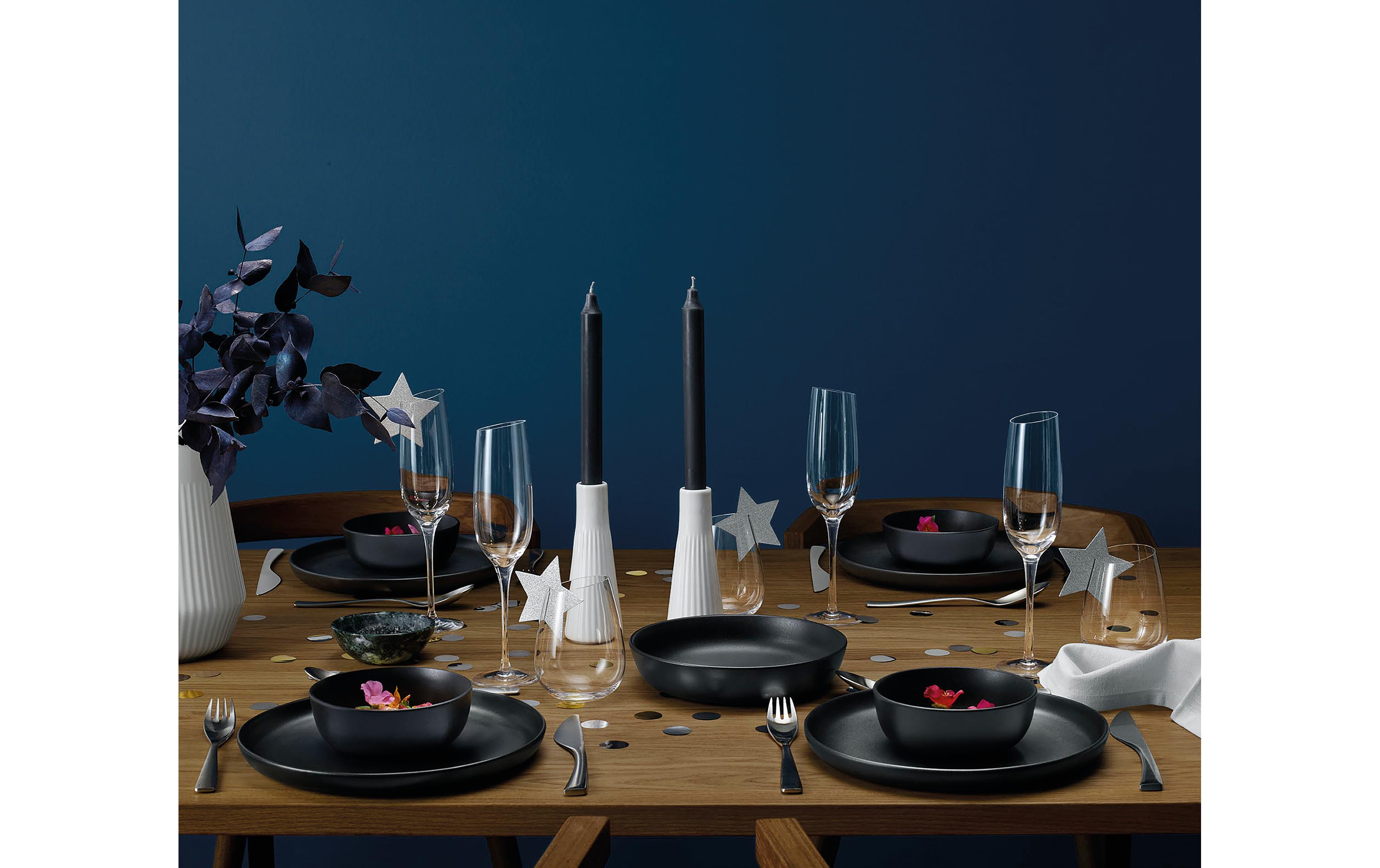 Suppen- & Pastateller Nordic Kitchen 4 Stück, SchwarzTeller mit senkrechter Kante