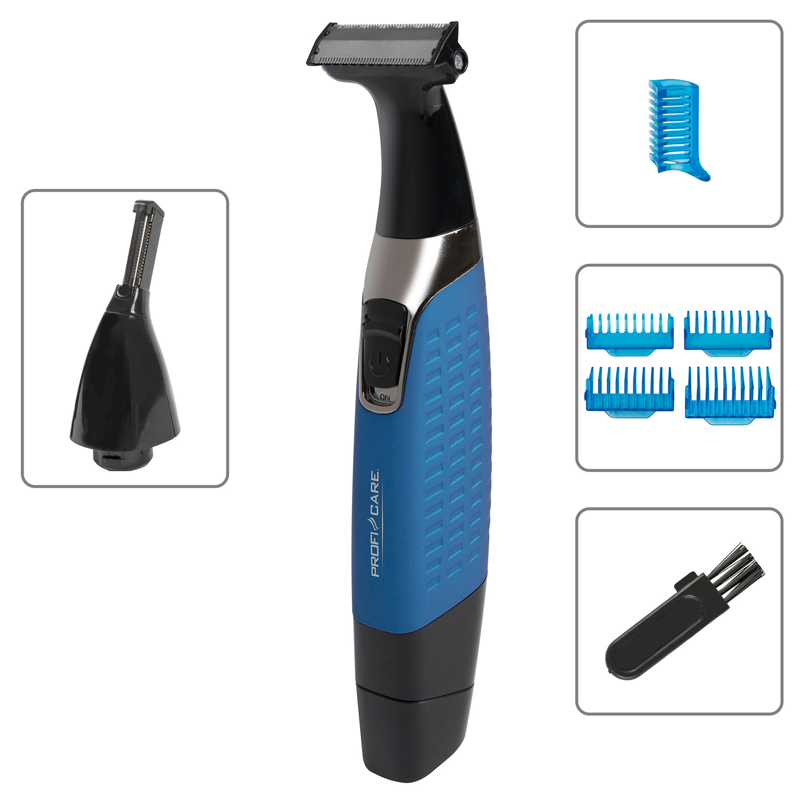 PROFICARE Body-Hair Trimmer - blau-schwarz - 2 in 1