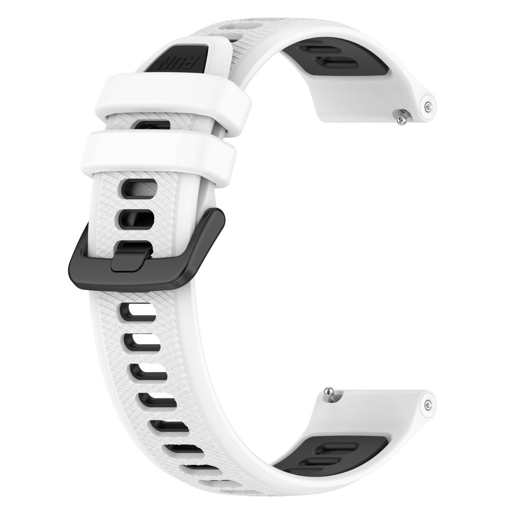Garmin Venu 2S Silikon Sport Armband Dual Color (Gelenkumfang: 160 - 210mm) - Weiss / Schwarz