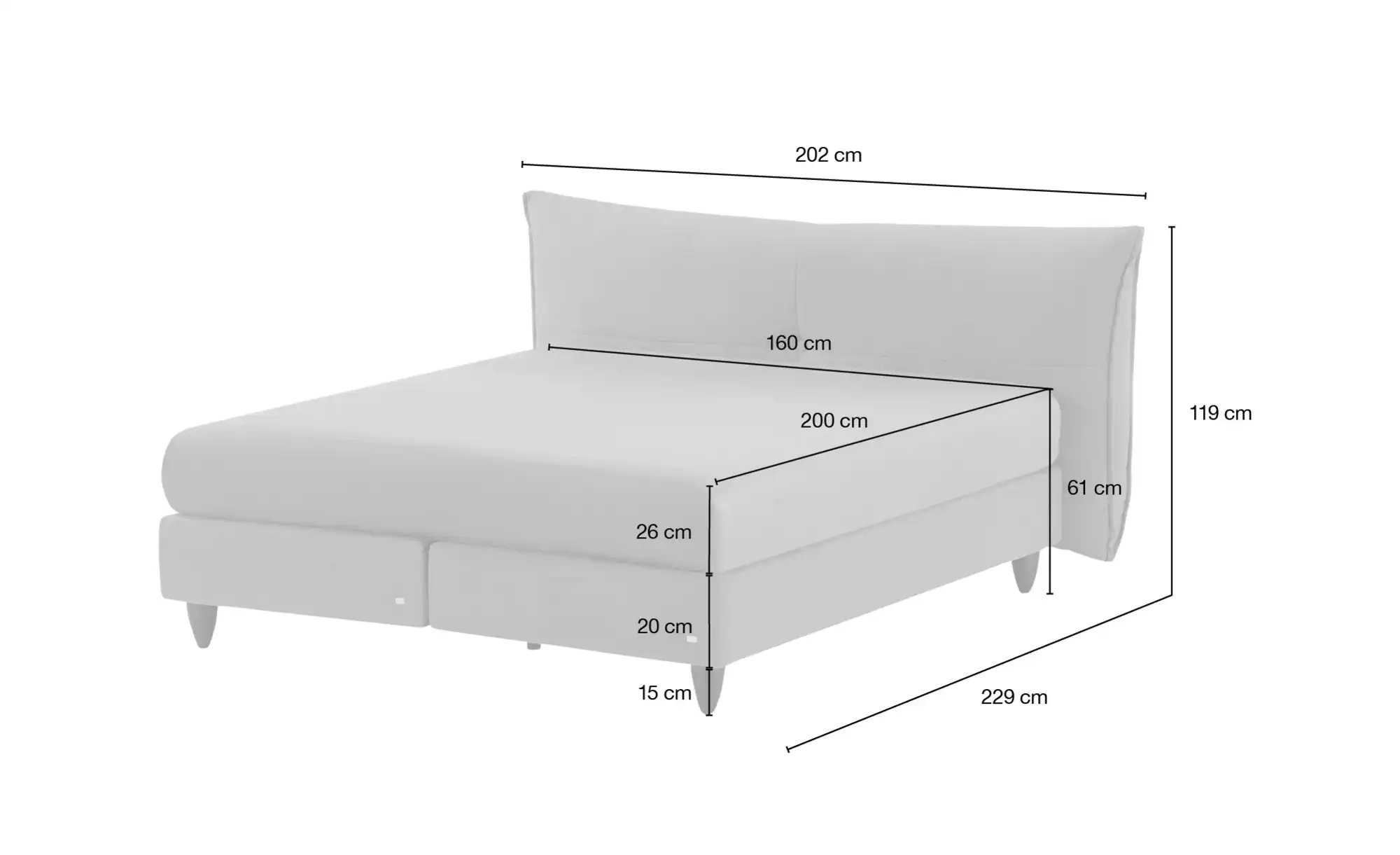 RUF Boxspringbett Senta K