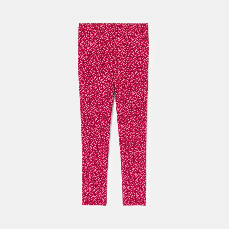 Leggings imprimés rose fille