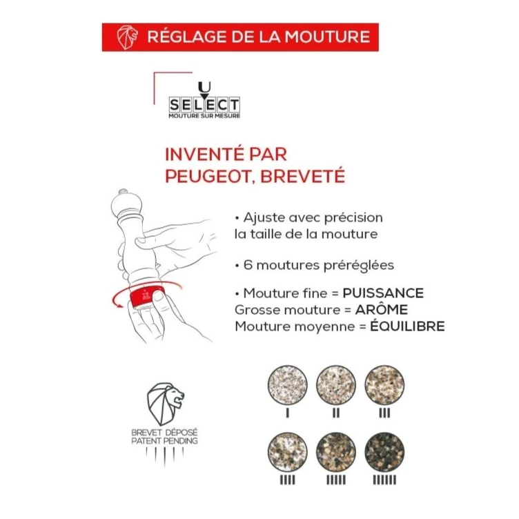 Moulin à sel Paris U'select noir 22 cm Peugeot