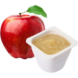 Compote de pommes, 48 portions, dans un carton