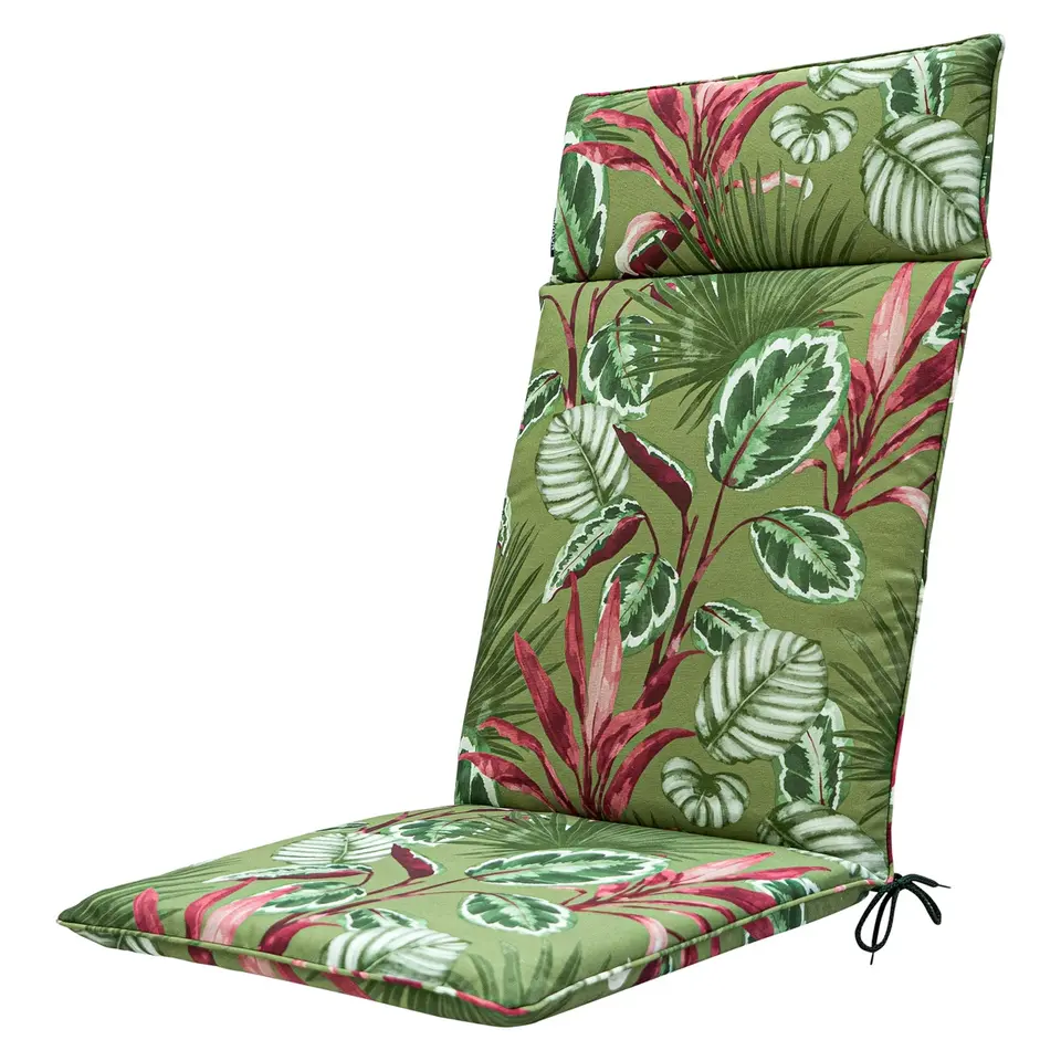 Madison - Tuinstoelkussen Hoge Rug Cala green - Ca. 120x50 cm - Set van 4