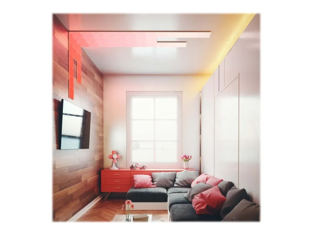 Nanoleaf Canvas Smarter Kit - Trådløst belysningssæt - LED x 17 - 1 W - 16 millioner farver - 1200-6500 K