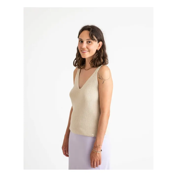 Matona Débardeur Maille Coton Bio | Beige