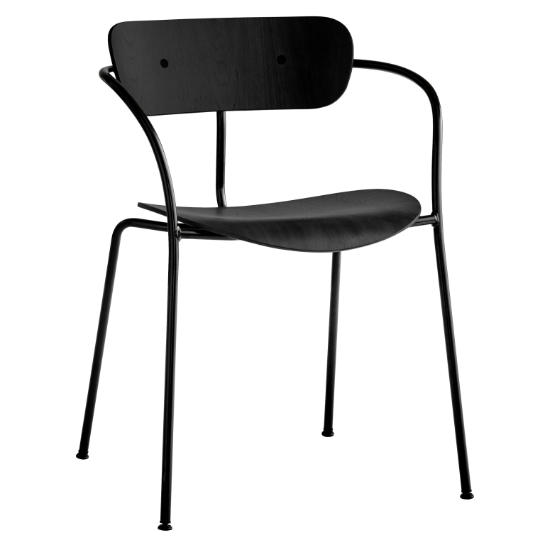 &tradition Pavilion AV2 stoel zwart gelakt eiken