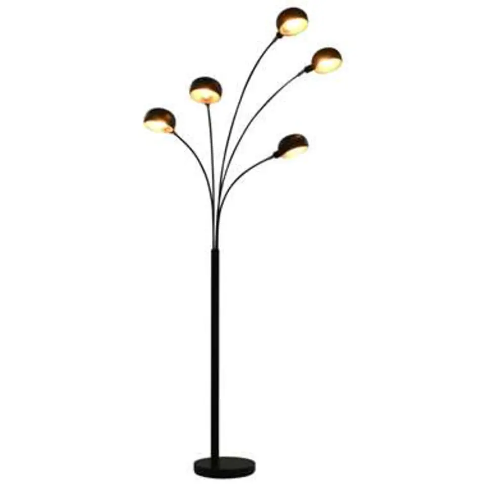vidaXL - Staande Lamp - Zwart - Staal