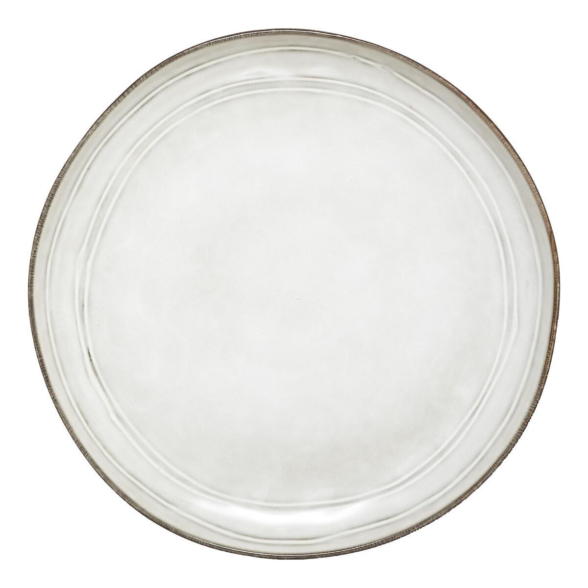ASSIETTE PLATE FLOWER GRIS 26CM
