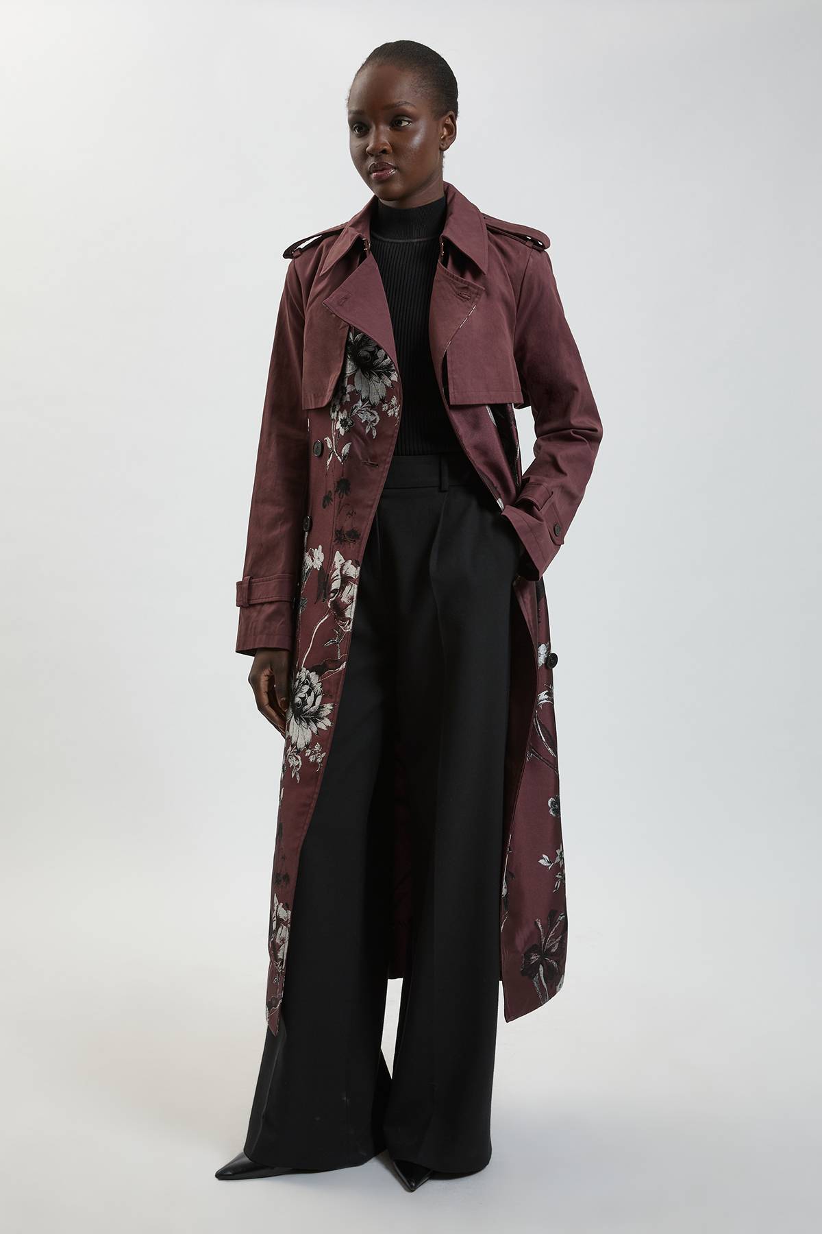 KarenMillen Trench-coat À Mélange Jacquard