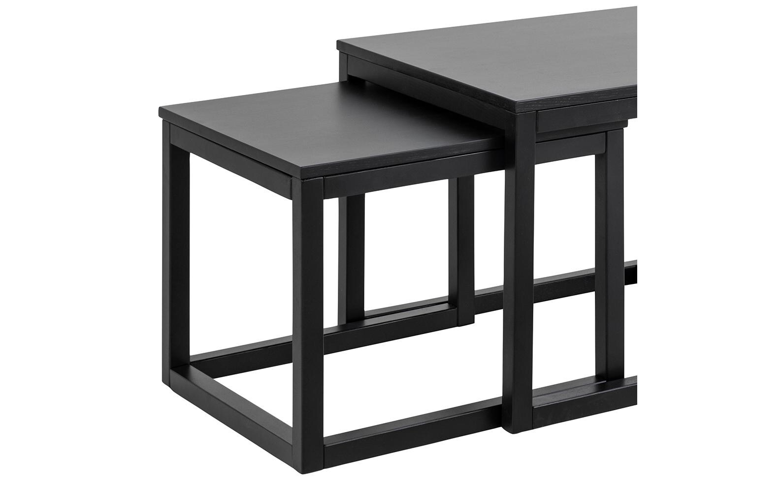 Couchtisch Cornus 3-er Set, Schwarz<br>Sofatisch-Set