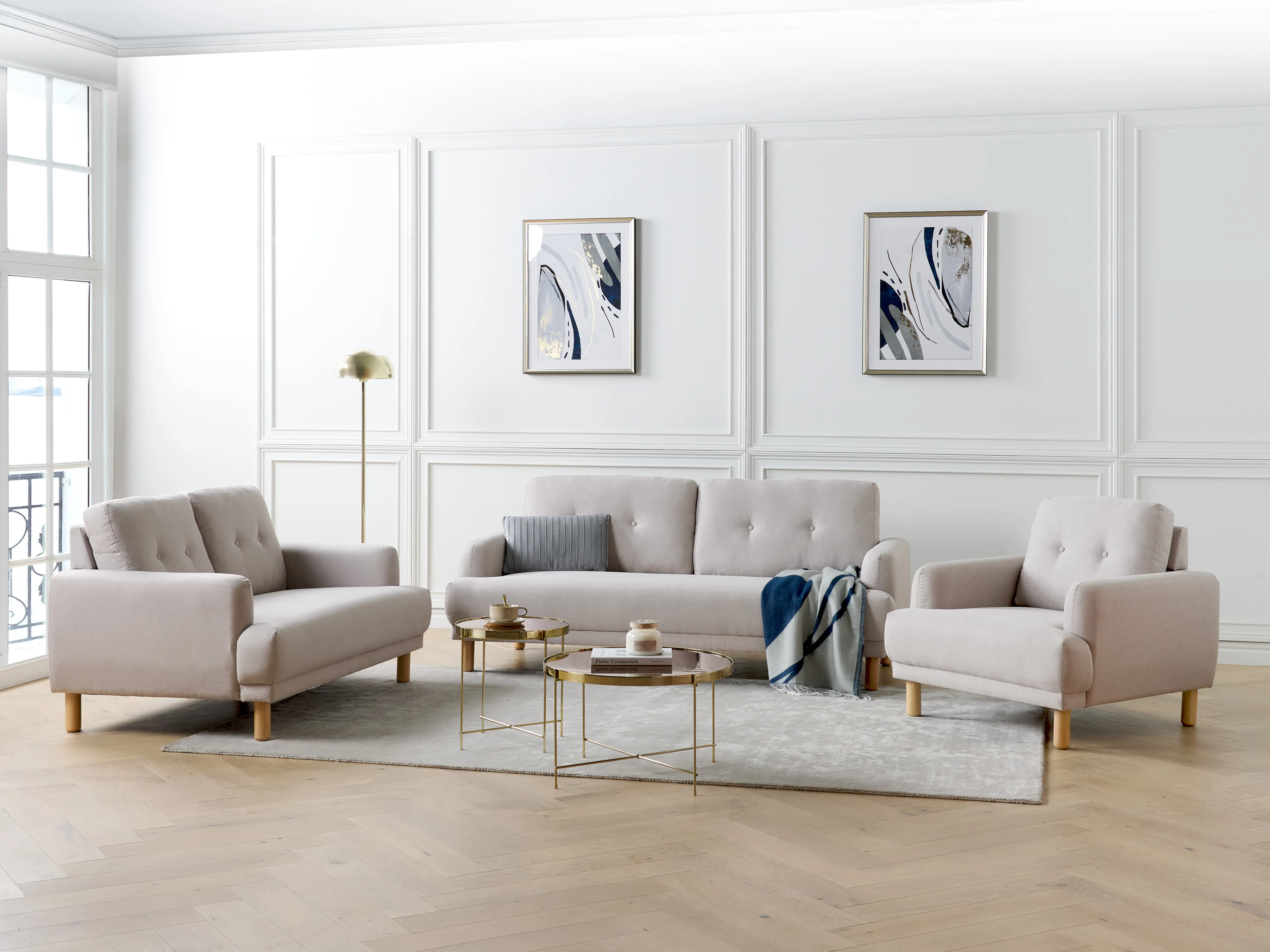 Bank 2-zits TUVE Stof Taupe
