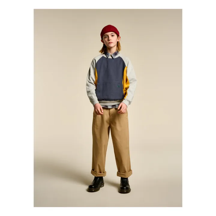 Bellerose Sweat Colorblock Fortino | Gris chiné