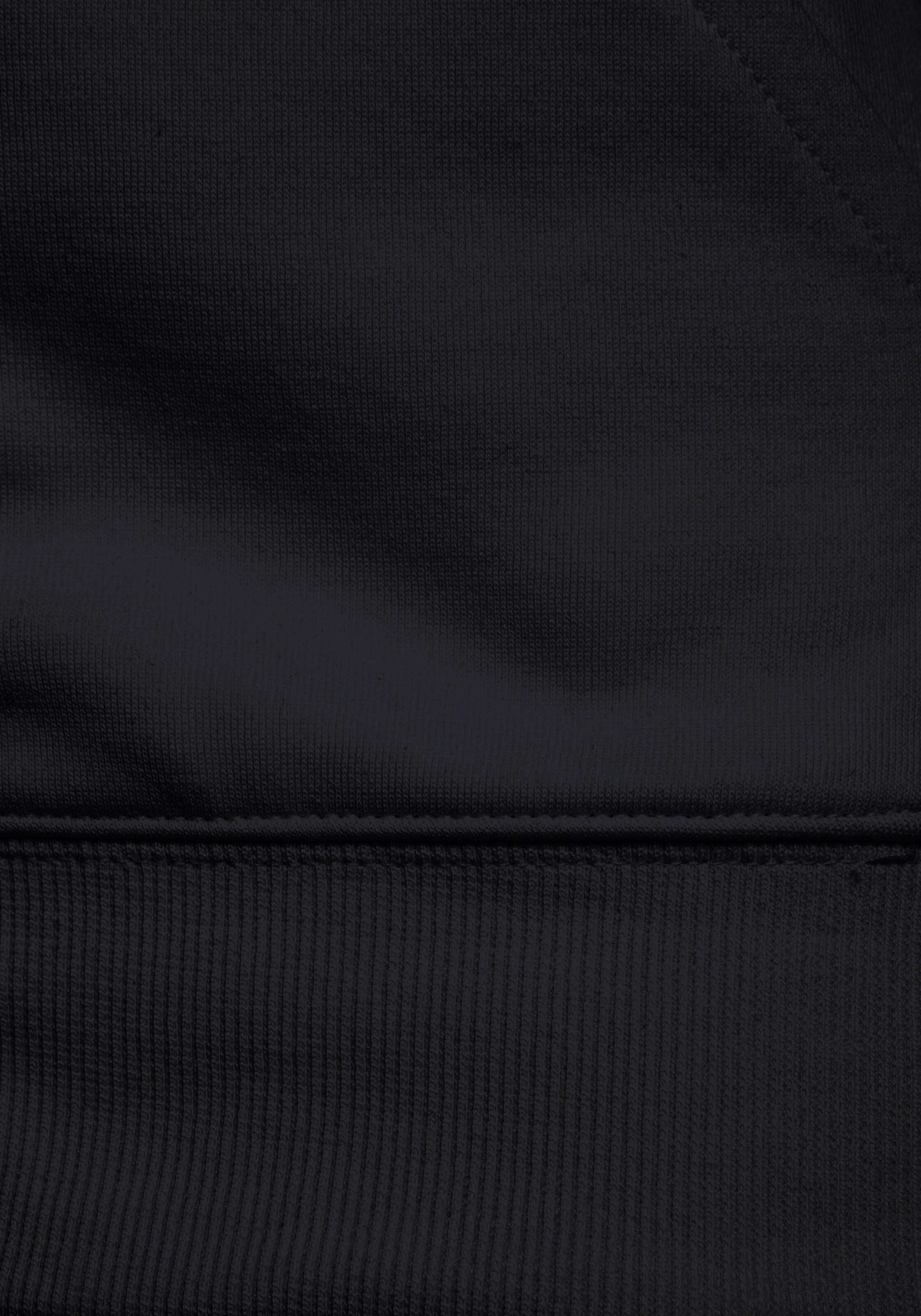Sweatjacke in schwarz-weiß