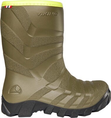 Viking Ultra Fôrede Gummistøvler, Khaki/Svart