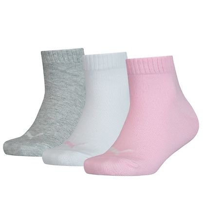 Puma Strømper - Kids Quarter - 3-pak - Lyser?d/Hvid/Gr?