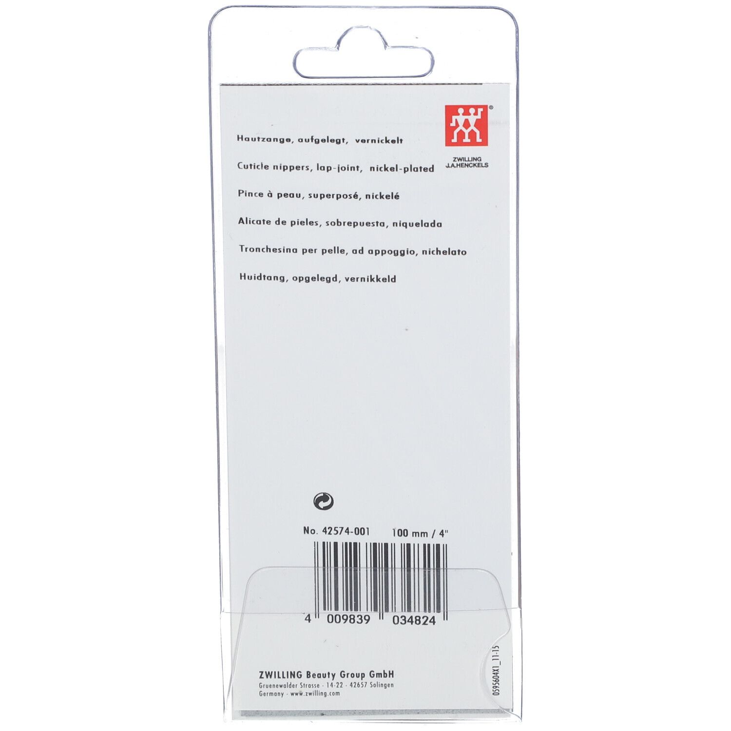 ZWILLING Classic INOX Hautzange 10 cm