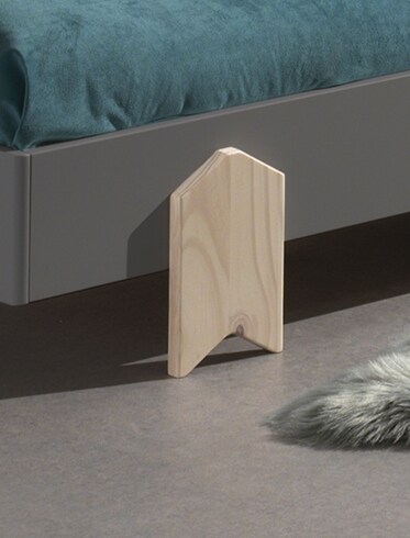 Modulo Einzelbett/Stapelbett 90 x 200 cm Liegefläche, grau lackiert, versch. Ausführungen