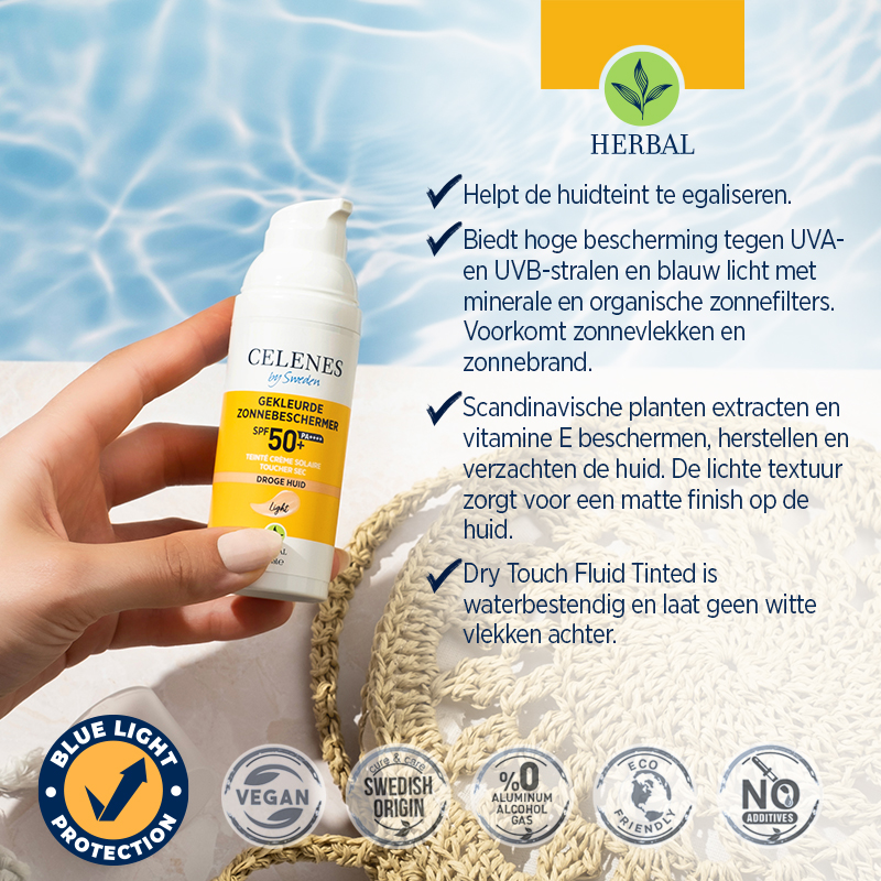 Celenes Herbal Dry Touch Tinted Light Fluid SPF 50 (50 ml)