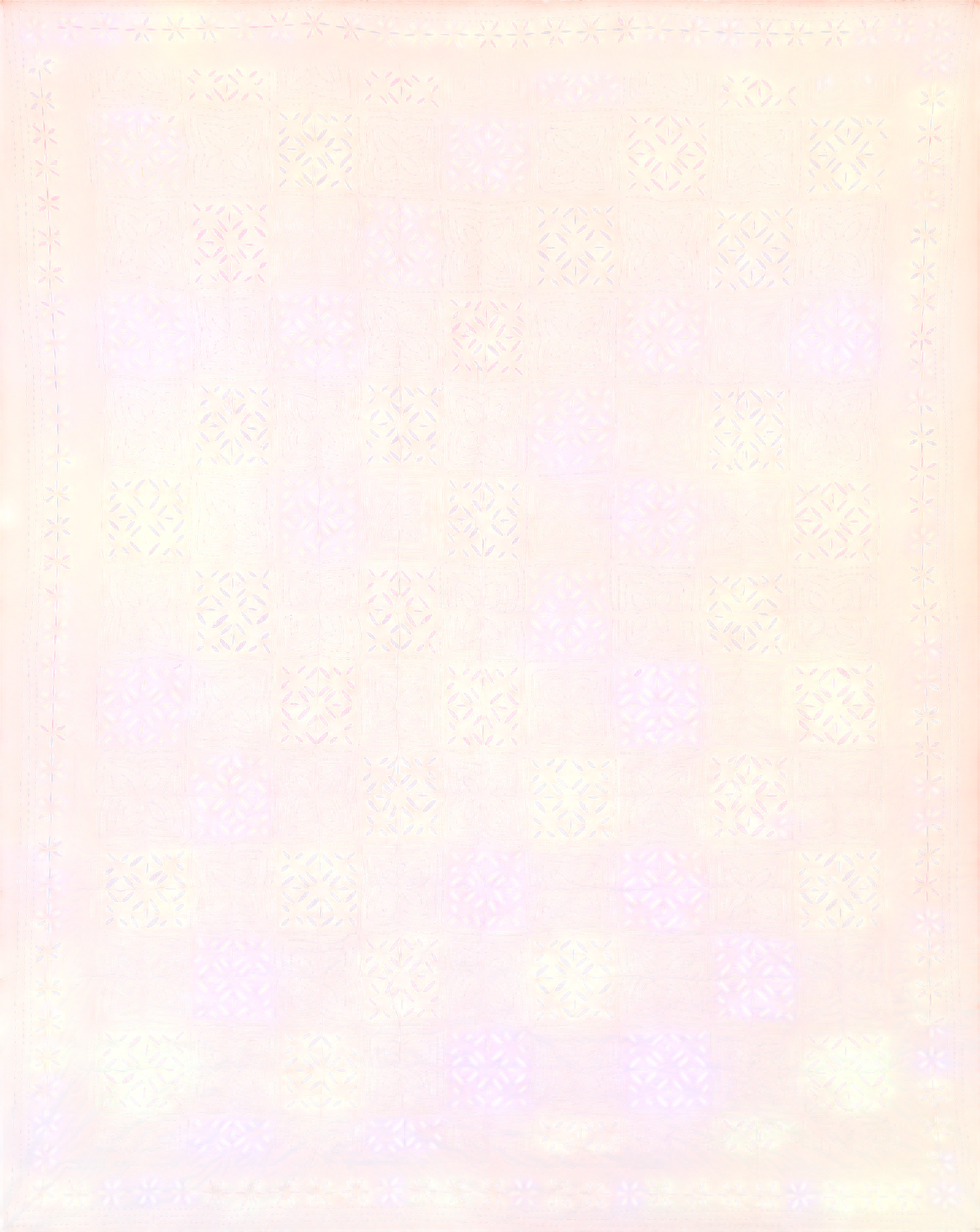 Quilt Applique 230 x 270 cm Blush