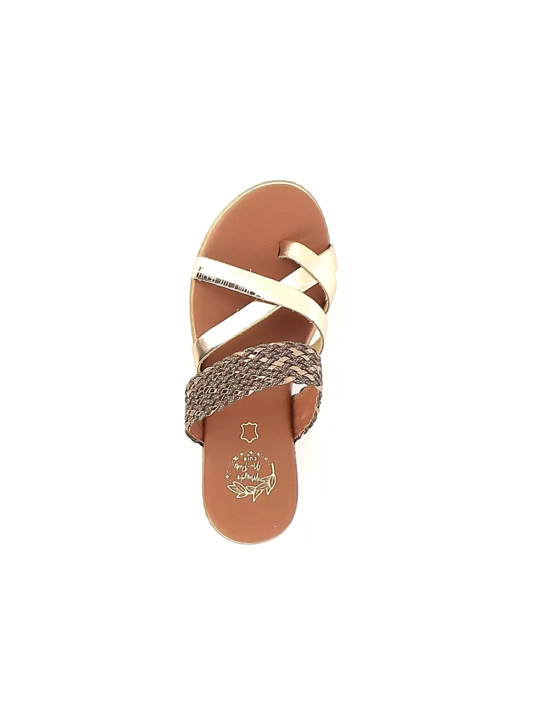 MES JOLIES NU PIEDS MJNP 20 - Mules & sabots Champagne