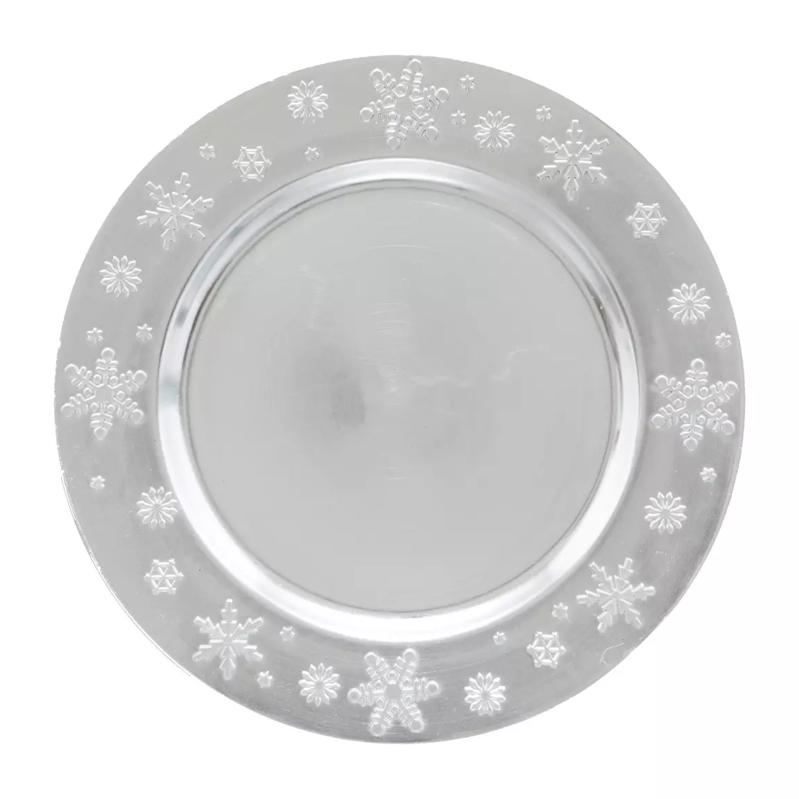 Lot de 12 dessous d'assiette Flocon Argent