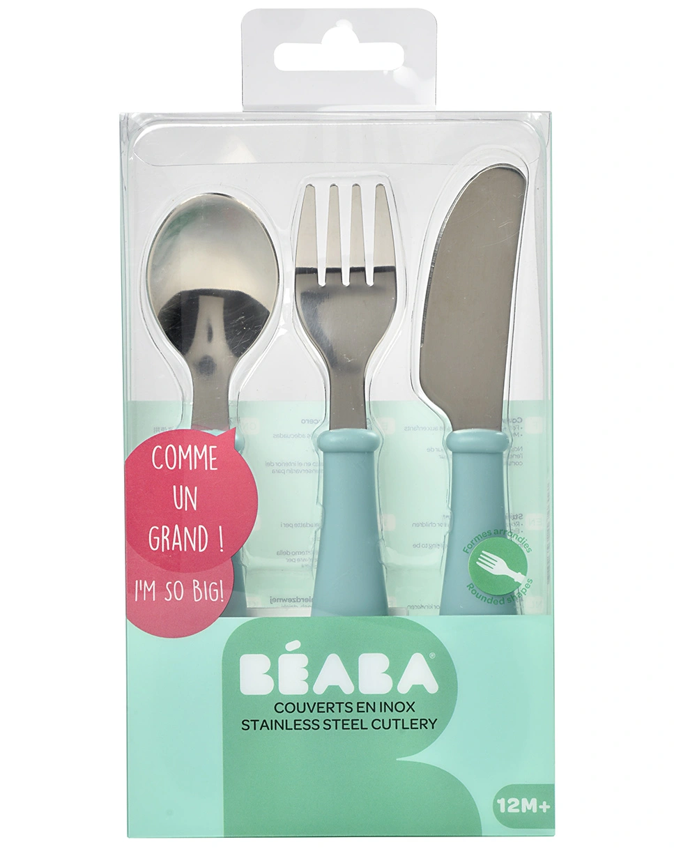 Edelstahl-Besteck I'M SO BIG 3-teilig in airy green