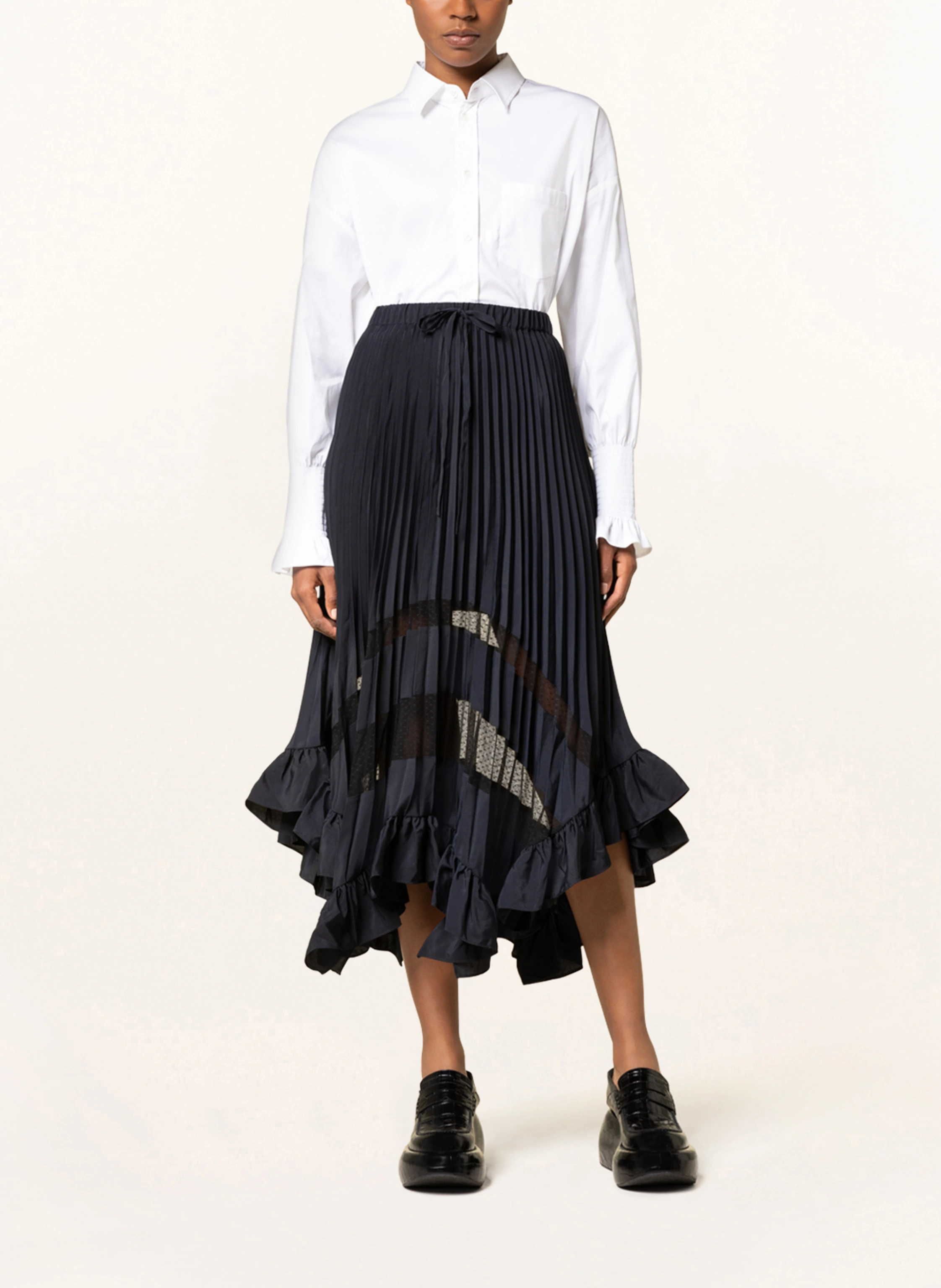CLAUDIE PIERLOT Plisseerock mit Volants